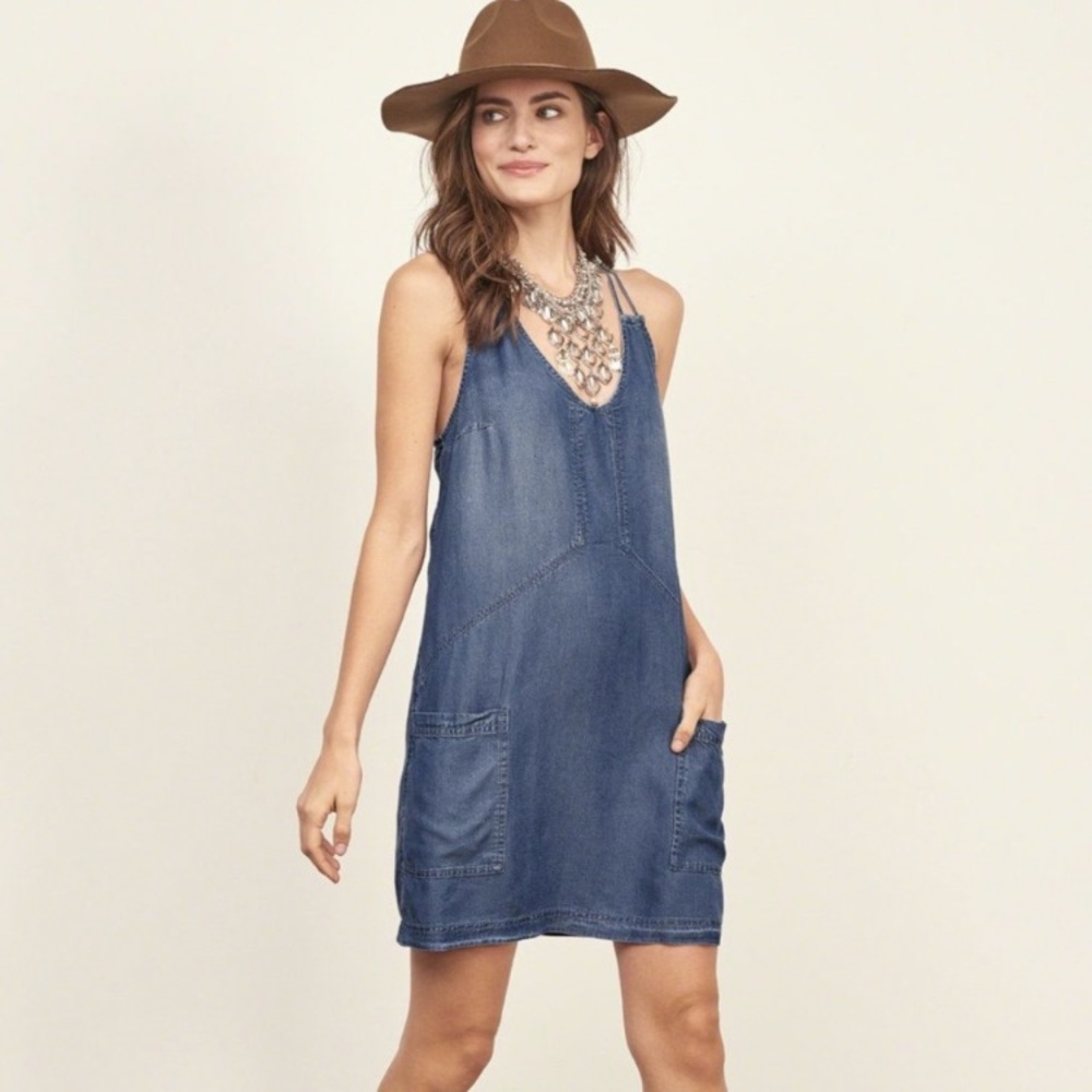Abercrombie & Fitch Pocket Denim Summer Dress Medium
